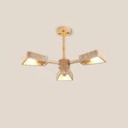 Lustre moderne Jyri en Bois et travertin jaune