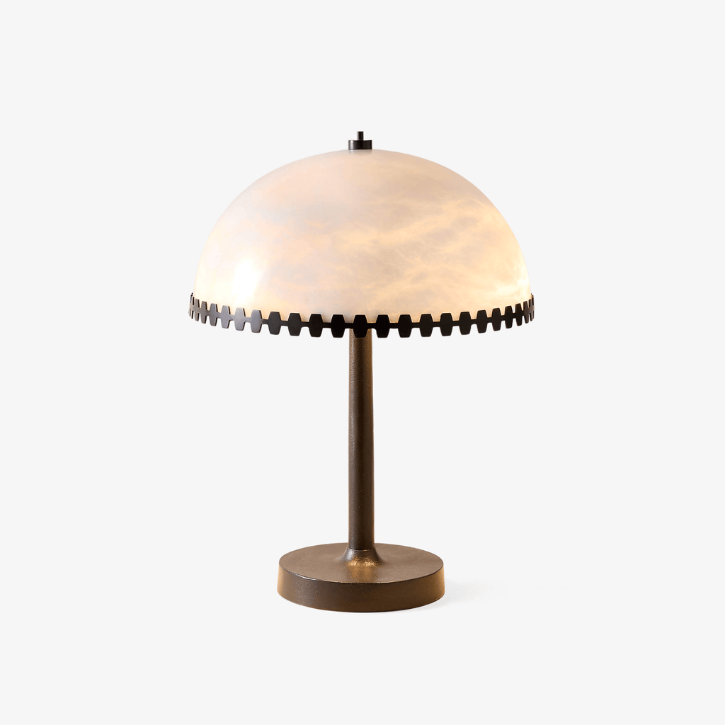 Lampe à poser moderne Randal en Albâtre Noir et blanc