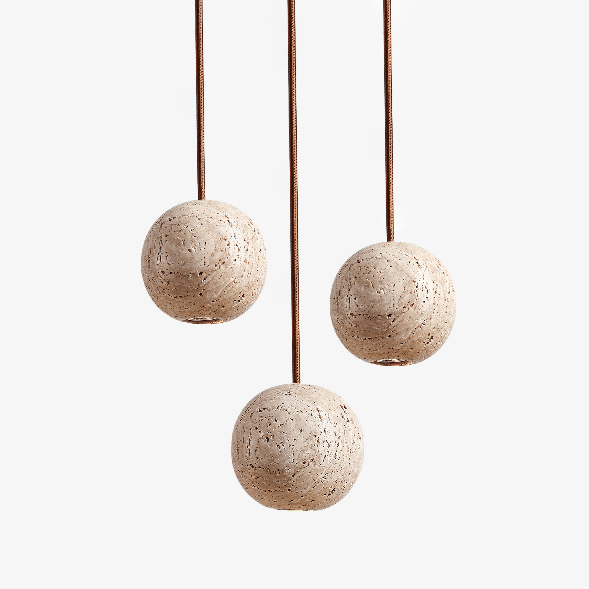 Suspension moderne Irvin en Travertin jaune