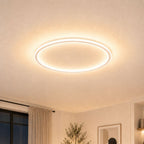 Plafonnier LED Scandinave Aapo Rond en Métal Blanc