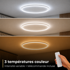 Plafonnier LED Scandinave Aapo Rond en Métal Blanc