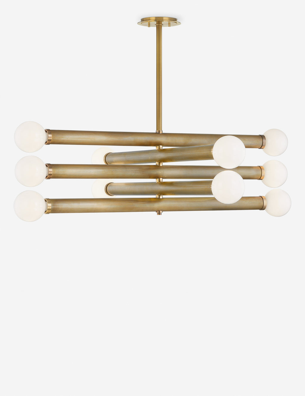 Lustre industriel Egon en laiton - Laiton