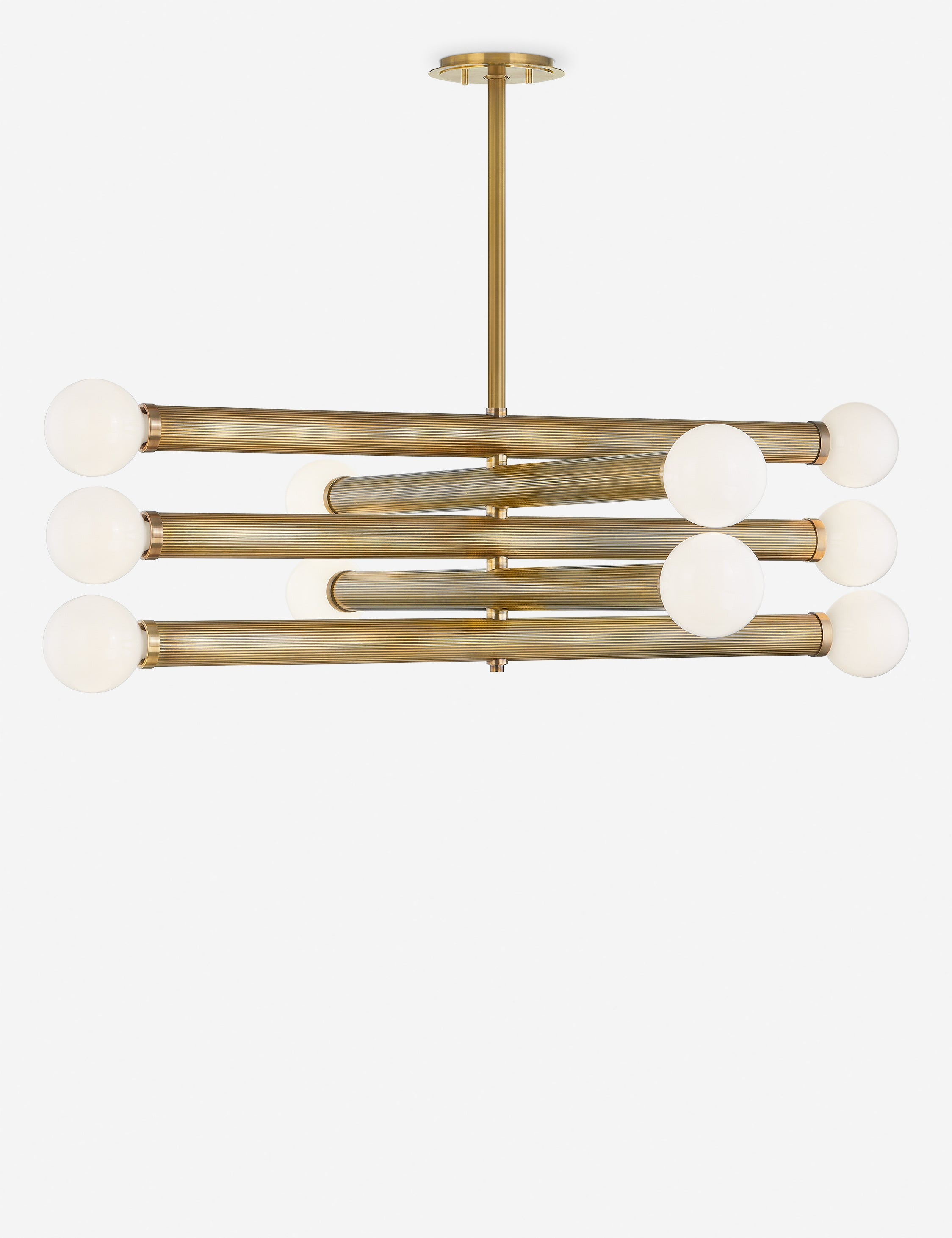 Lustre industriel Egon en laiton - Laiton