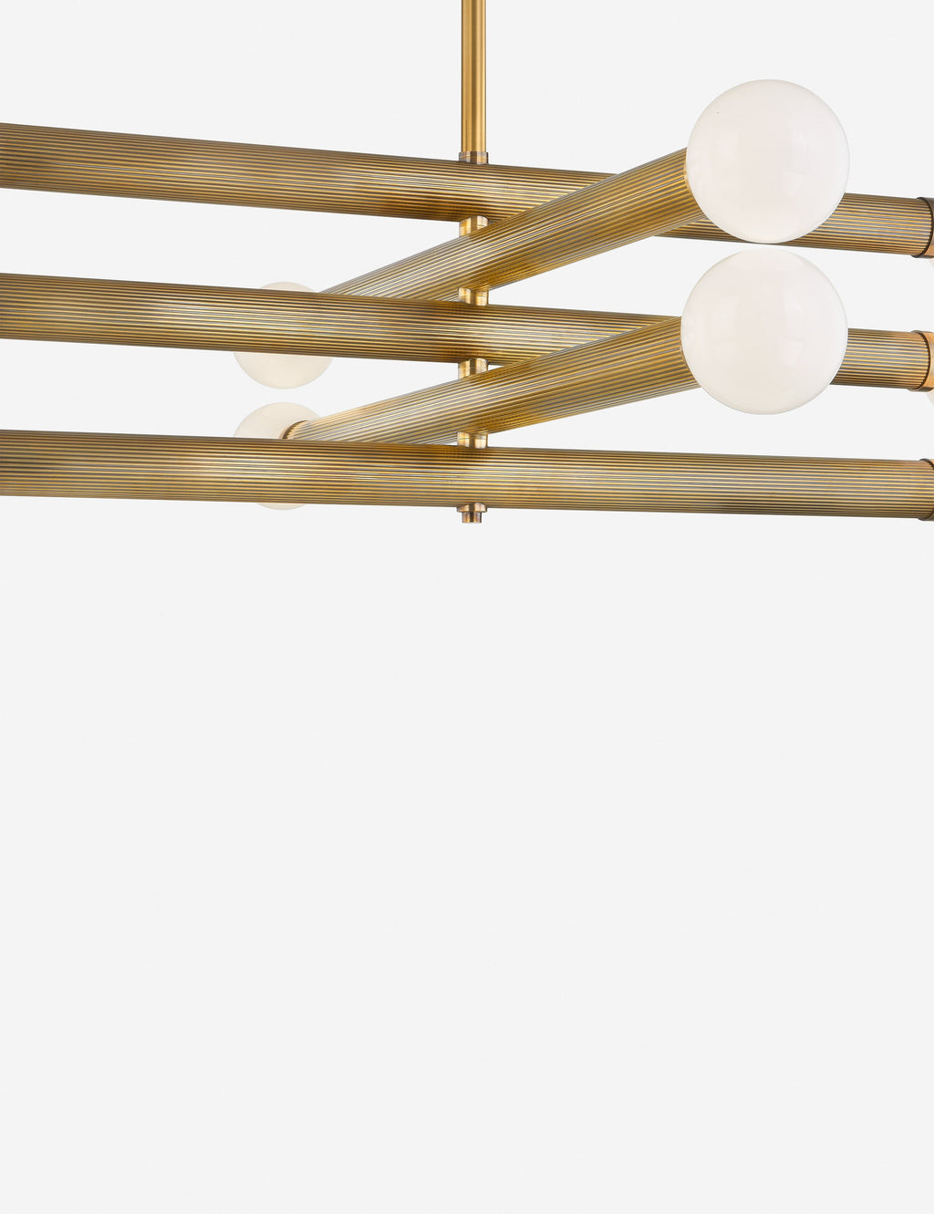 Lustre industriel Egon en laiton - Laiton