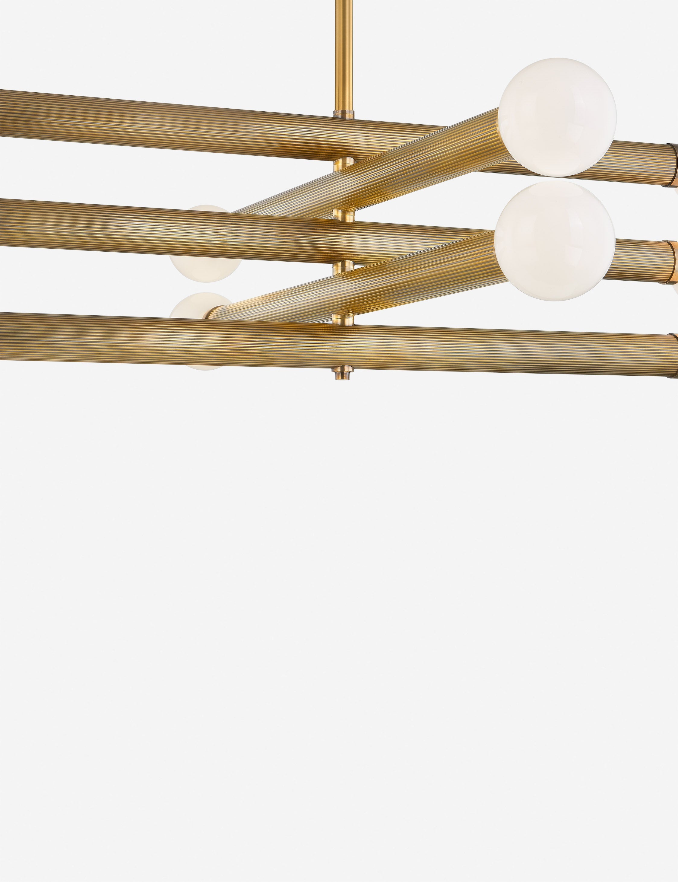 Lustre industriel Egon en laiton - Laiton