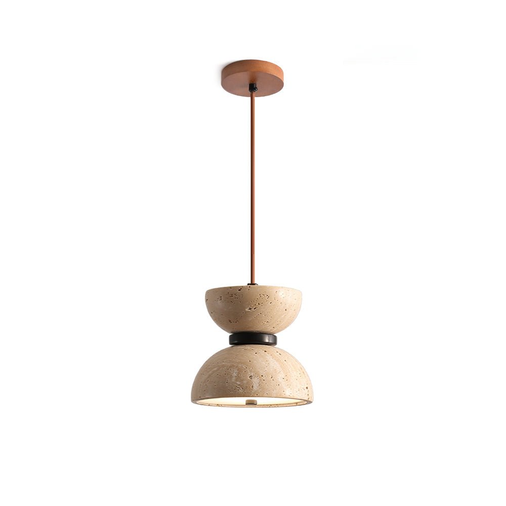 Suspension moderne Arnvard en Travertin jaune