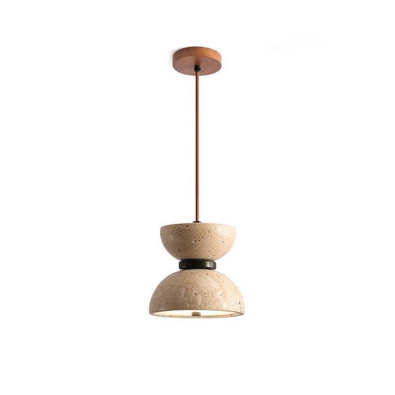 Suspension moderne Arnvard en Travertin jaune