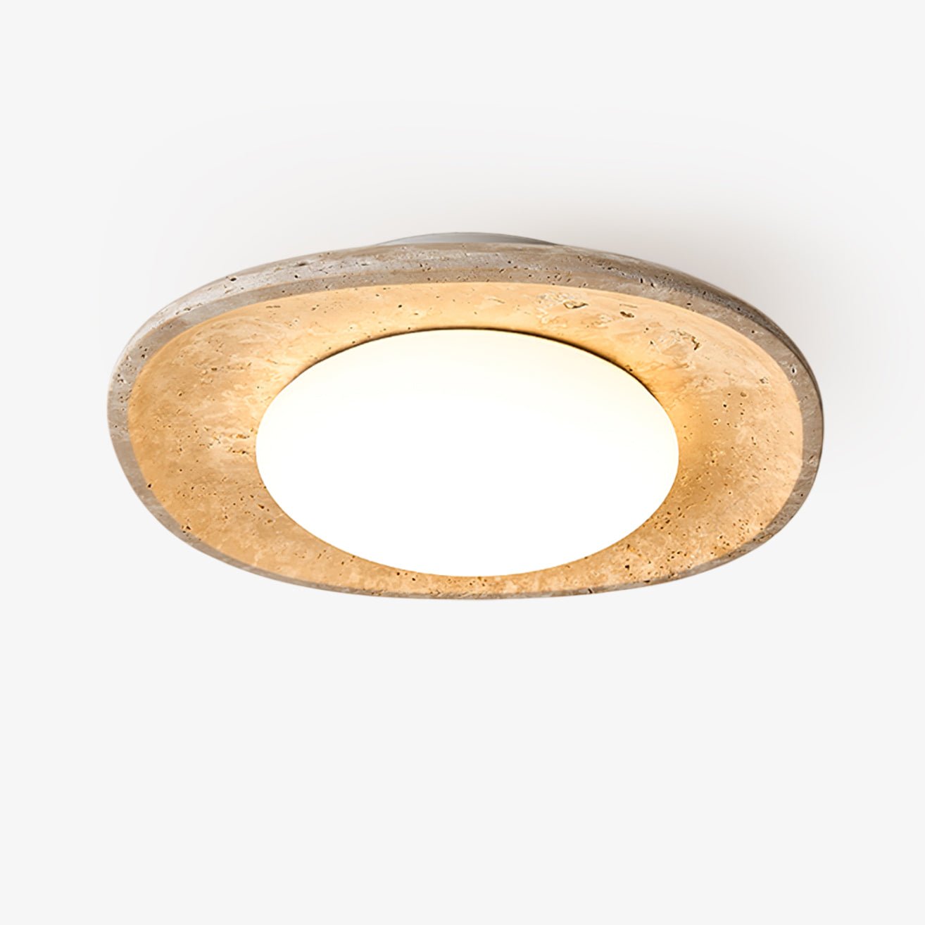Plafonnier moderne Ketill en Travertin jaune