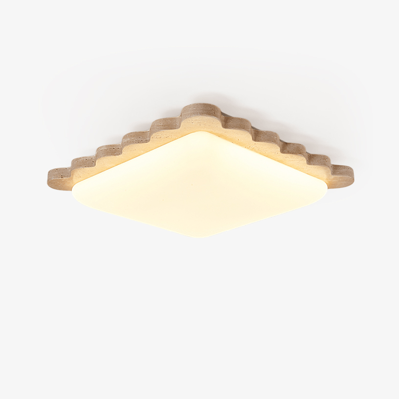 Plafonnier moderne Bjarki en Travertin jaune