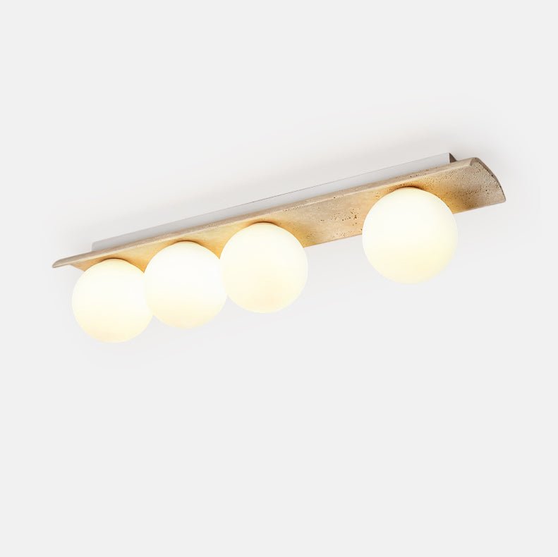 Plafonnier moderne Kade en Travertin jaune et blanc