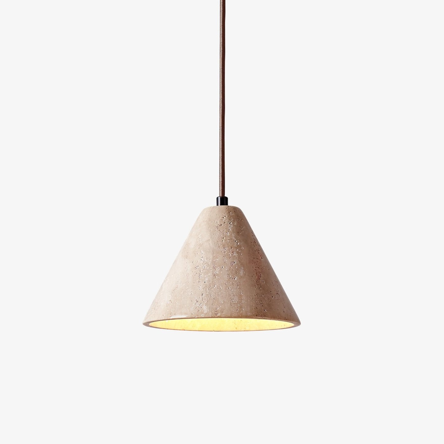 Suspension moderne Roderick en Travertin jaune