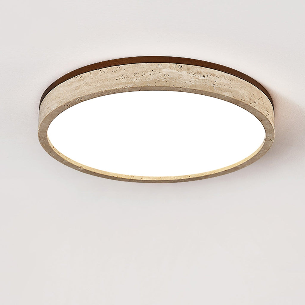 Plafonnier moderne Fir en Travertin jaune et blanc