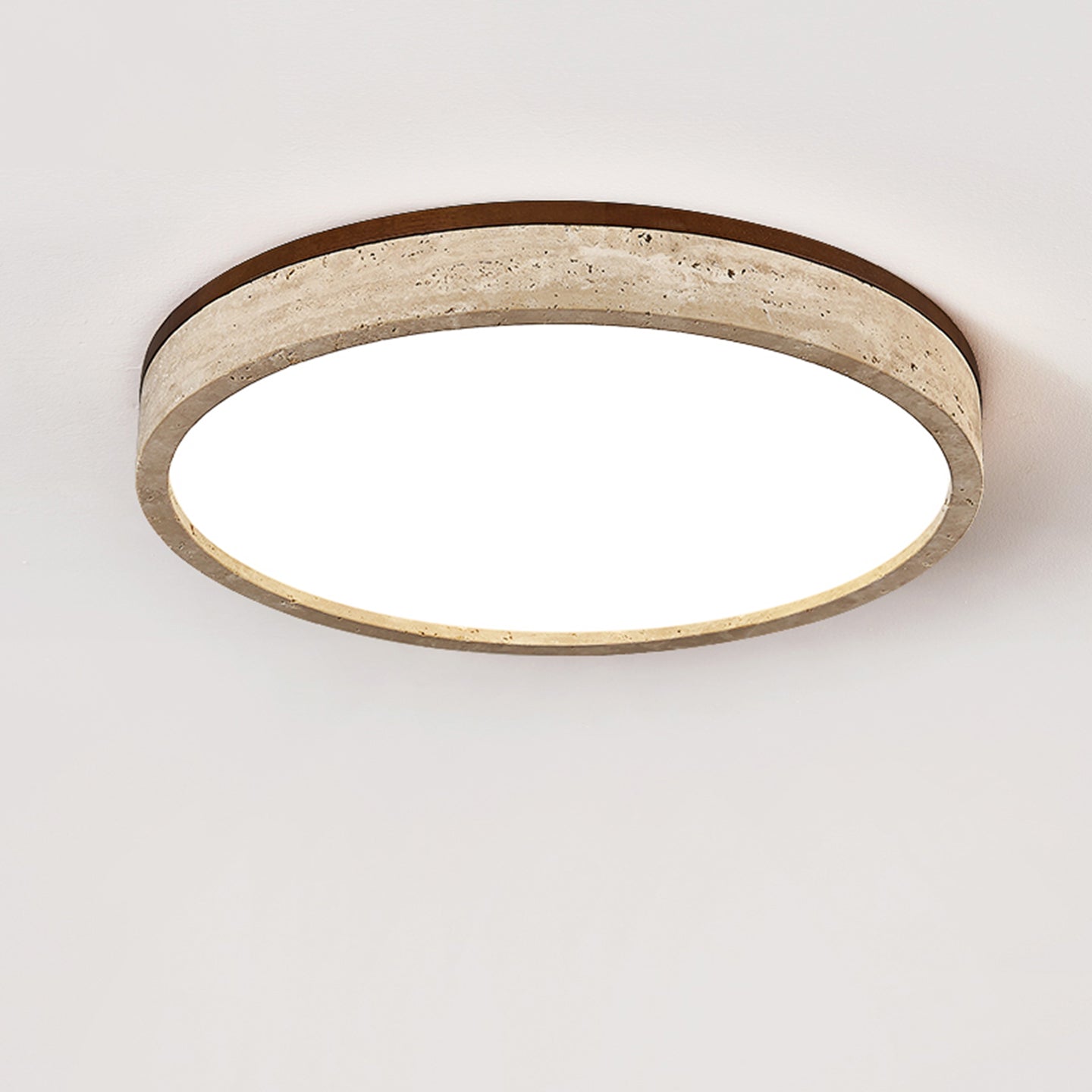 Plafonnier moderne Fir en Travertin jaune et blanc