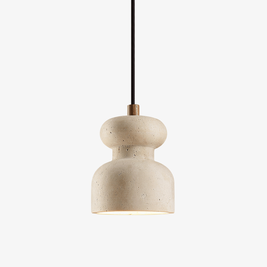 Suspension moderne Saxolf en Travertin jaune