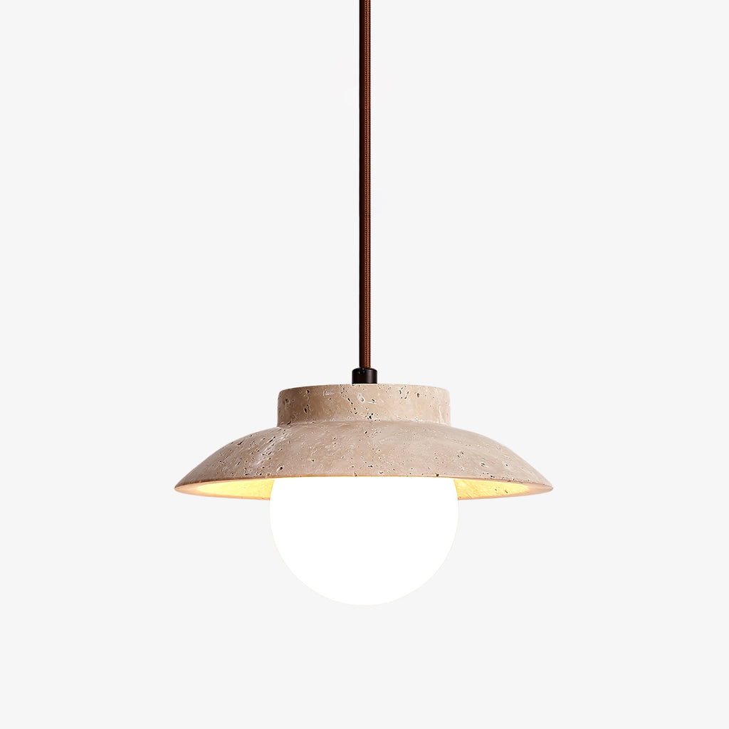 Suspension moderne Bragi en Travertin jaune