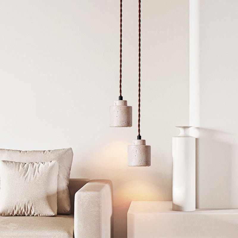 Suspension moderne Onyx en Travertin jaune