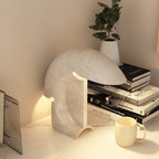 Lampe à poser moderne Braxton en résine Blanc