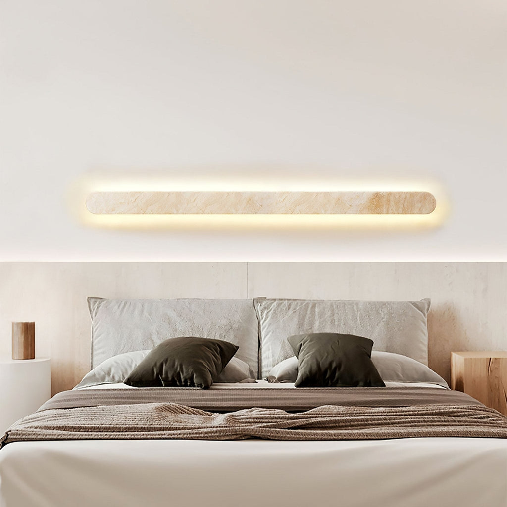 Applique murale moderne Wulfric en Travertin jaune