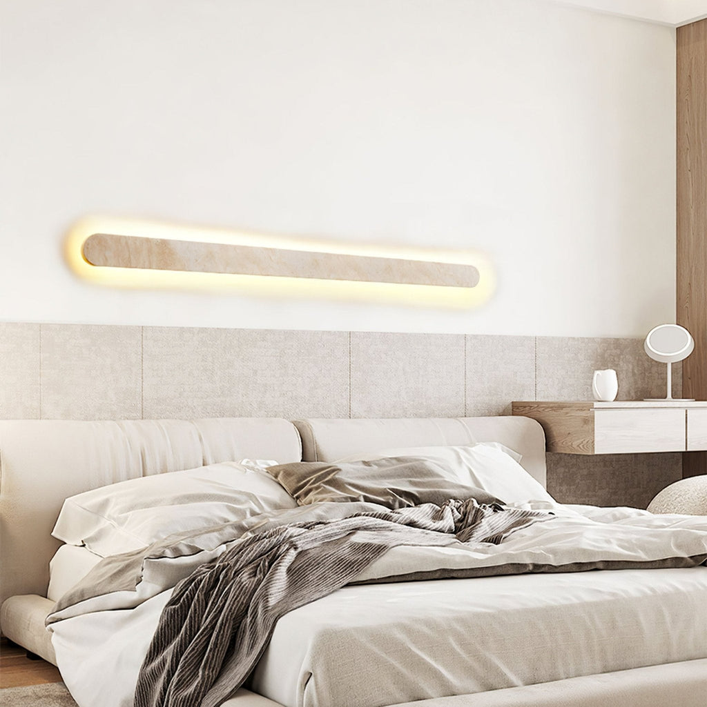 Applique murale moderne Wulfric en Travertin jaune