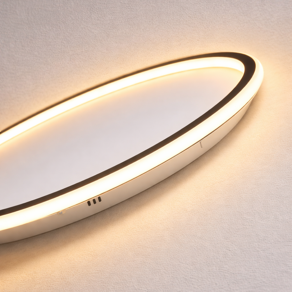 Plafonnier LED Scandinave Aapo Rond en Métal Blanc