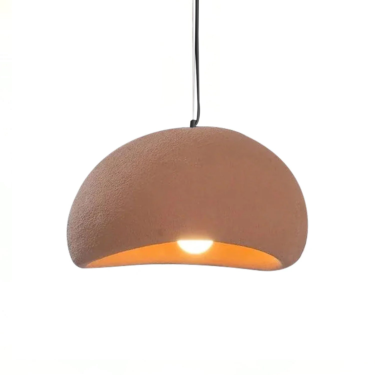 Suspension moderne Greger en Polystyrène noir câble suspendu