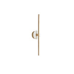 Applique murale moderne Brady en pierre, Marbre Blanc albâtre et doré