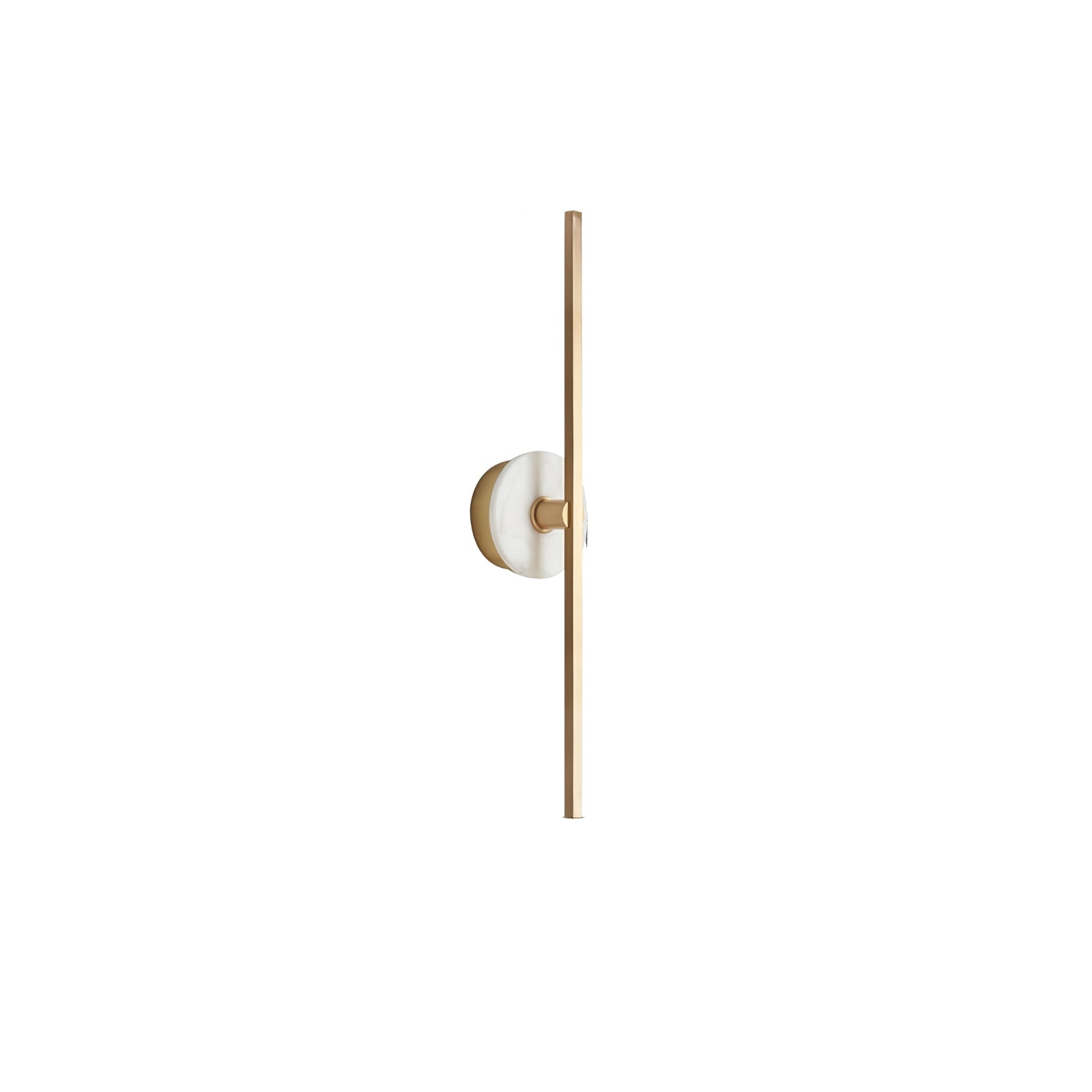 Applique murale moderne Brady en pierre, Marbre Blanc albâtre et doré