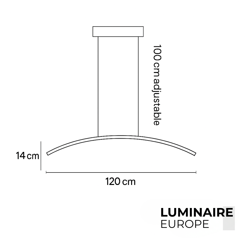 Suspension LED Arc Minimaliste