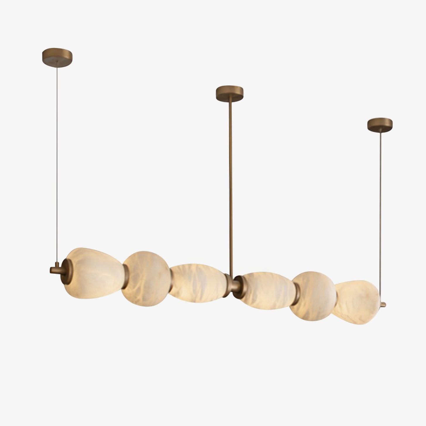 Lustre moderne Egil en Albâtre Or et blanc