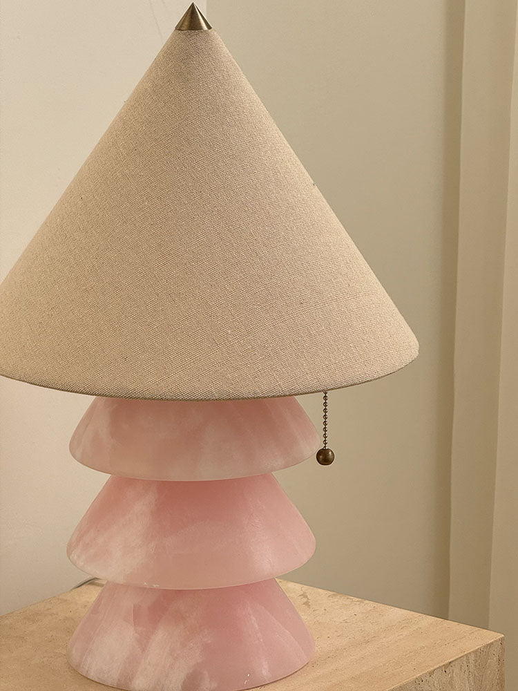 Lampe à poser moderne Olaus en Onyx, Jade Carrara blanc