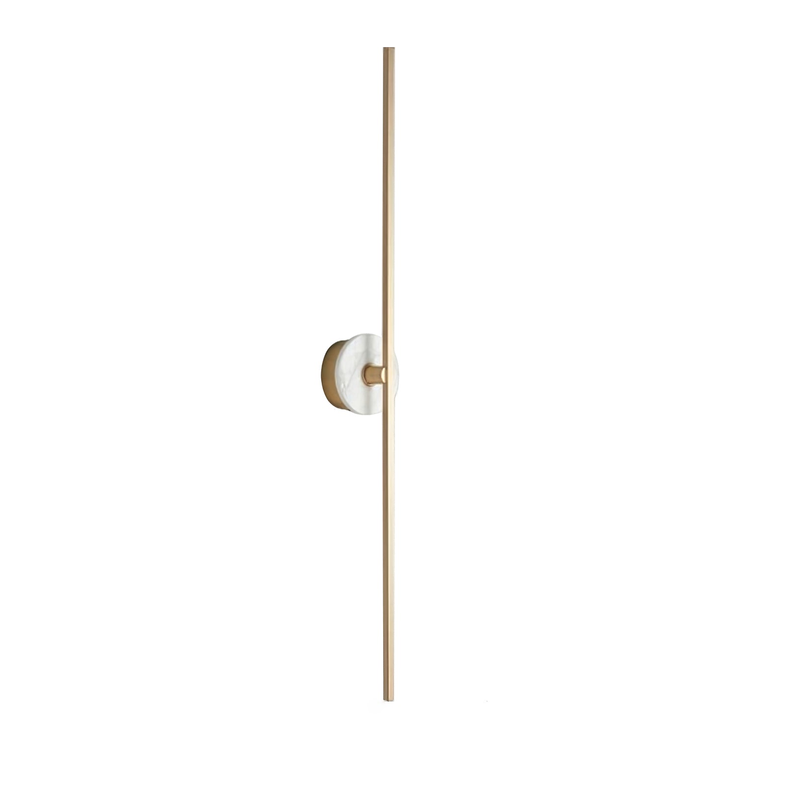 Applique murale moderne Brady en pierre, Marbre Blanc albâtre et doré