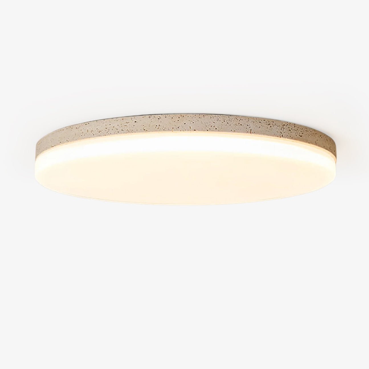 Plafonnier moderne Stroud en Travertin jaune et blanc