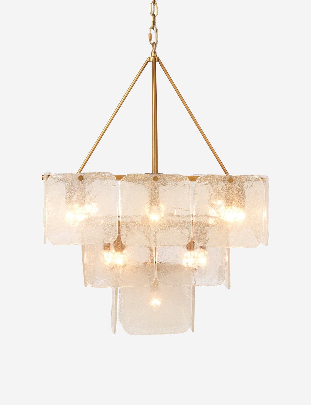 Lustre organique Thorkild en laiton - Laiton