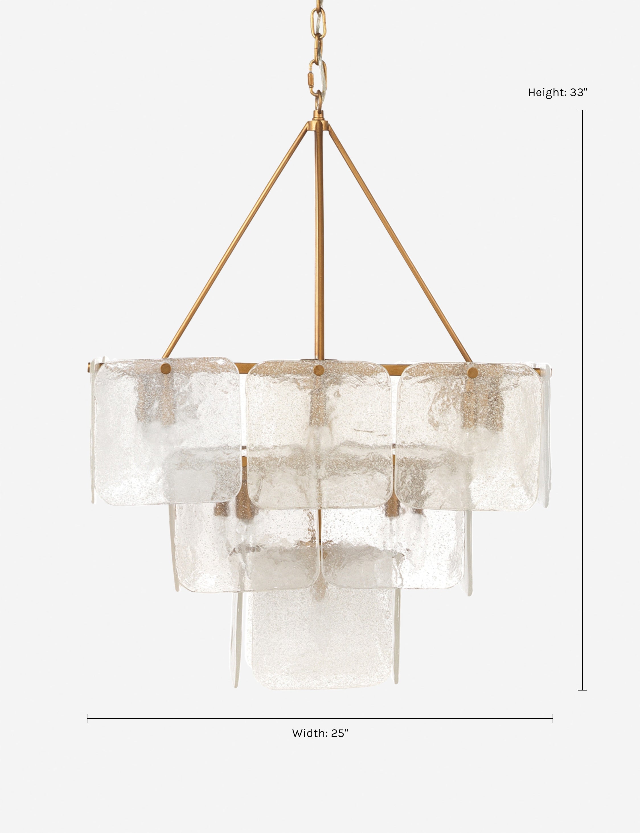 Lustre organique Thorkild en laiton - Laiton