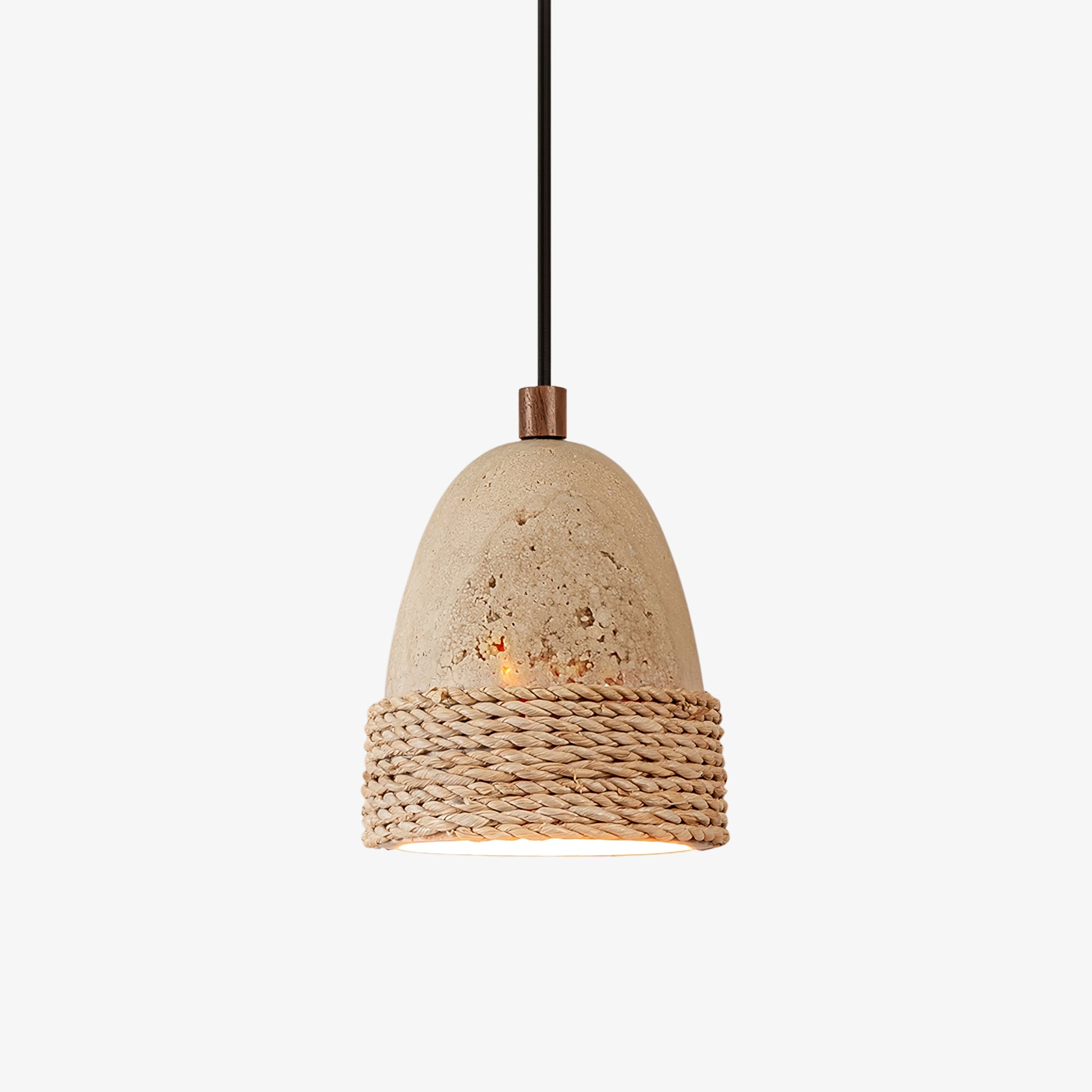 Suspension moderne Maris en Travertin jaune