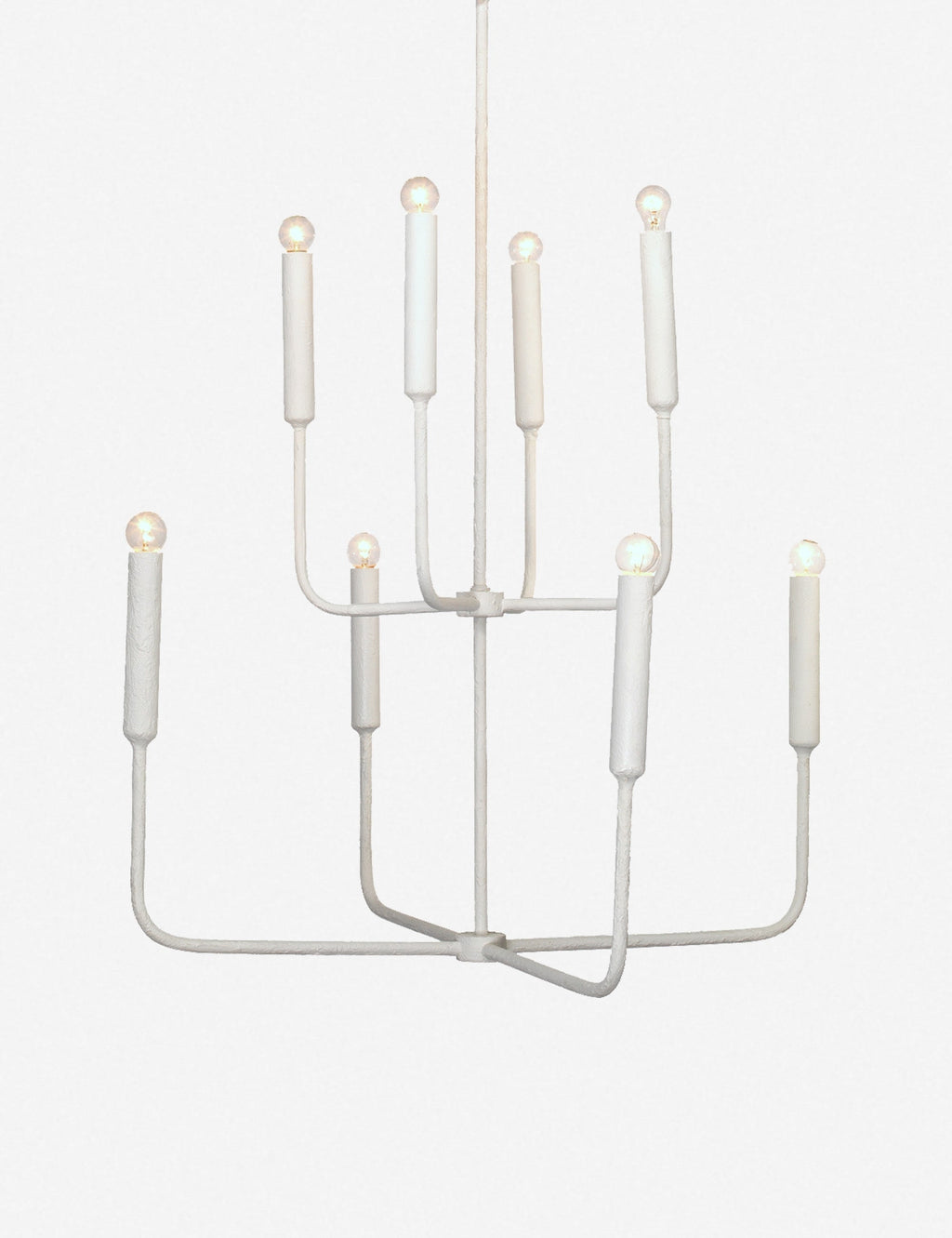 Lustre moderne Wells en blanc gesso - Blanc Gesso