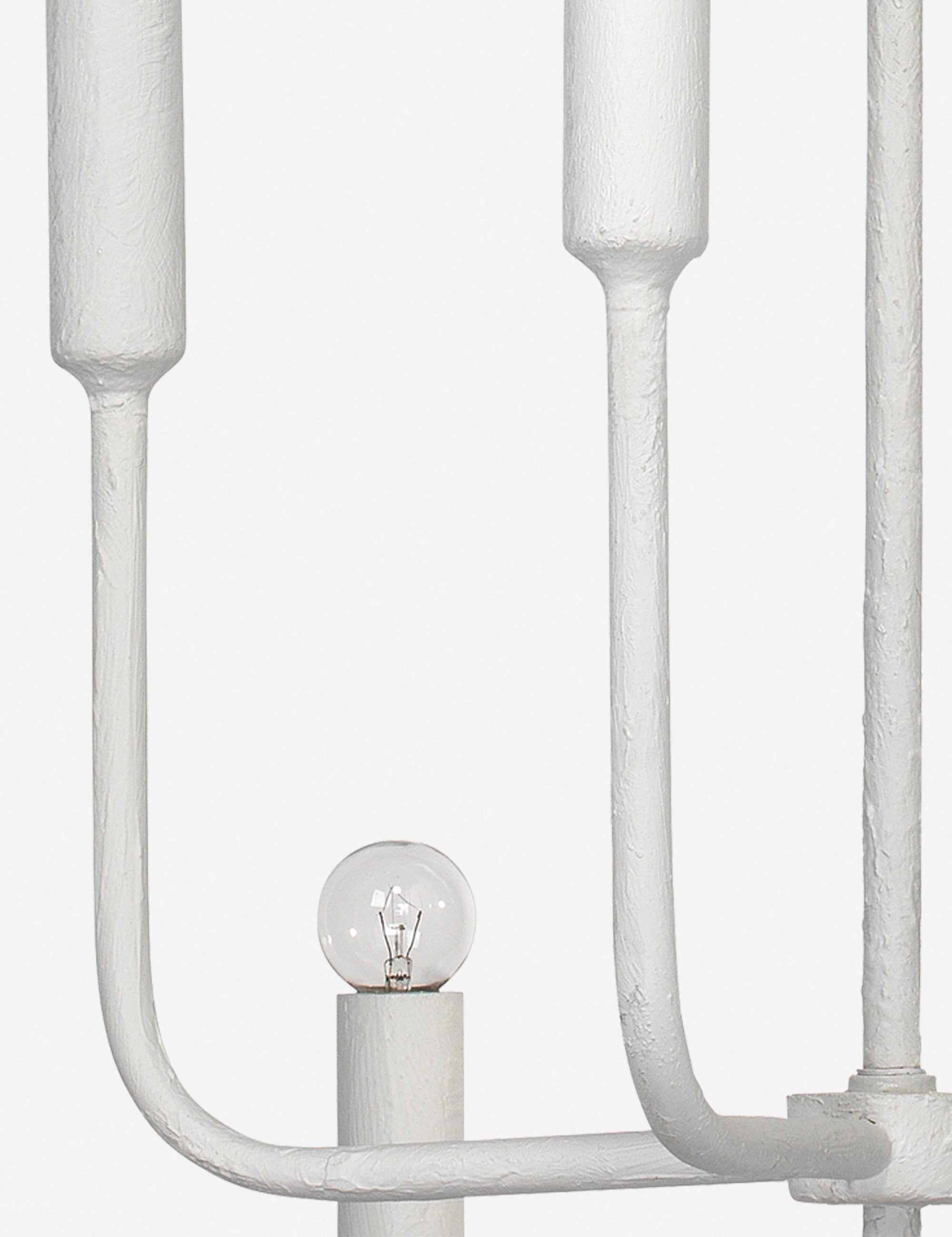 Lustre moderne Wells en blanc gesso - Blanc Gesso
