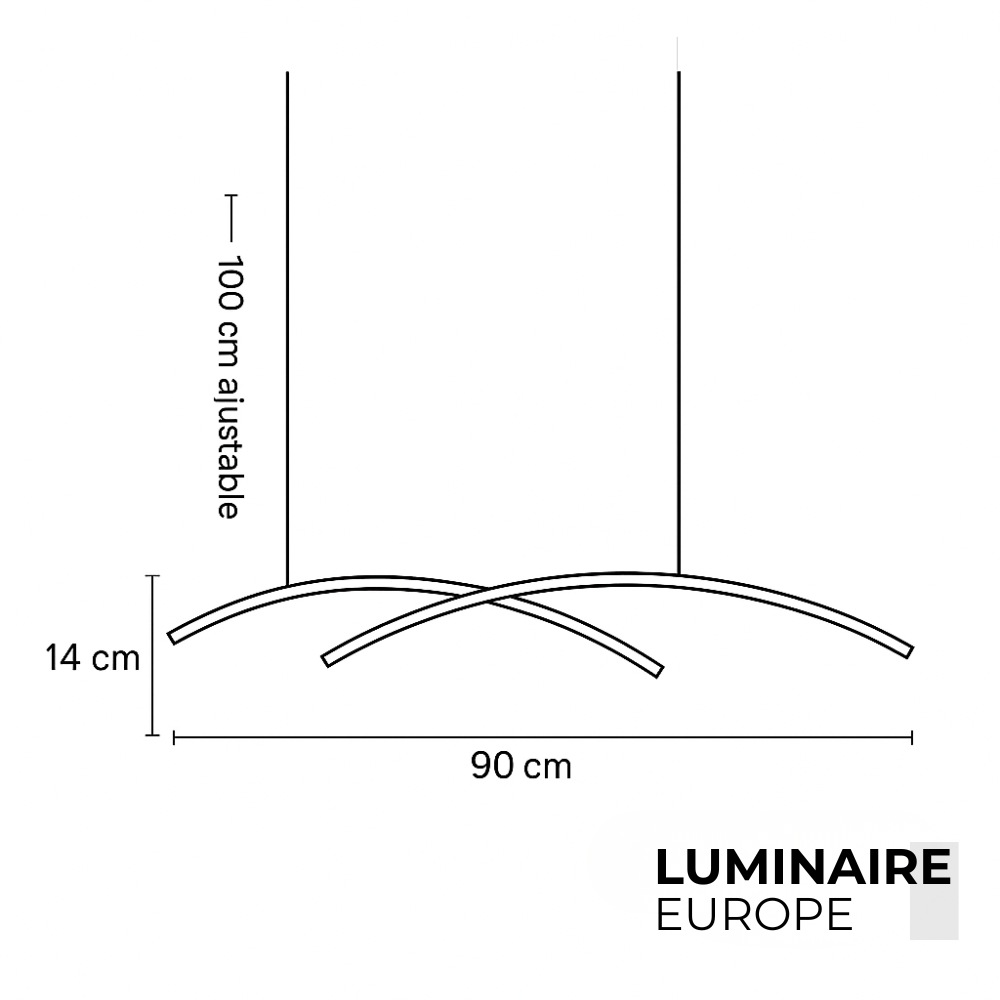Suspension LED Arc Minimaliste