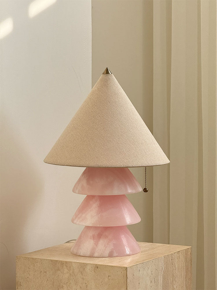Lampe à poser moderne Olaus en Onyx Rose Jade