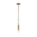 Suspension moderne Grant en Laiton ancien et blanc marbre