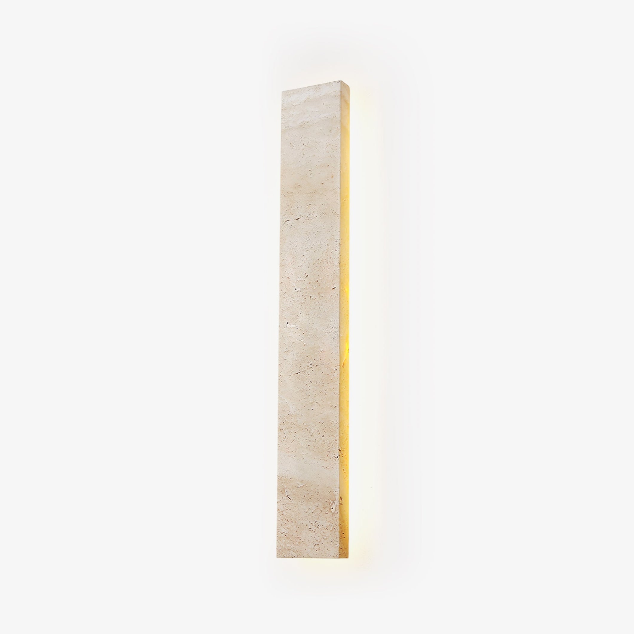 Applique murale moderne Ansgar en pierre Travertin jaune