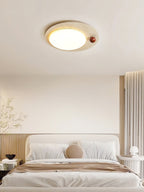 Plafonnier moderne Hlodver en Travertin jaune et blanc