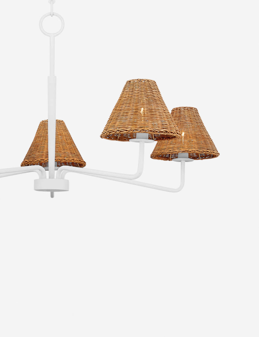 Lustre organique Oswald en blanc - Blanc