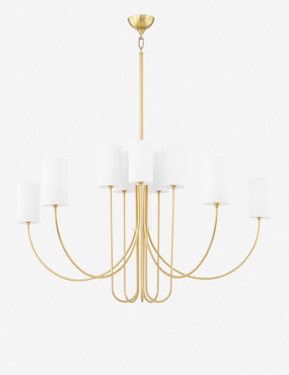 Lustre contemporain Joakim en laiton ancien - Laiton ancien