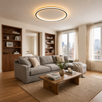 Plafonnier LED Scandinave Aapo Rond en Métal Blanc