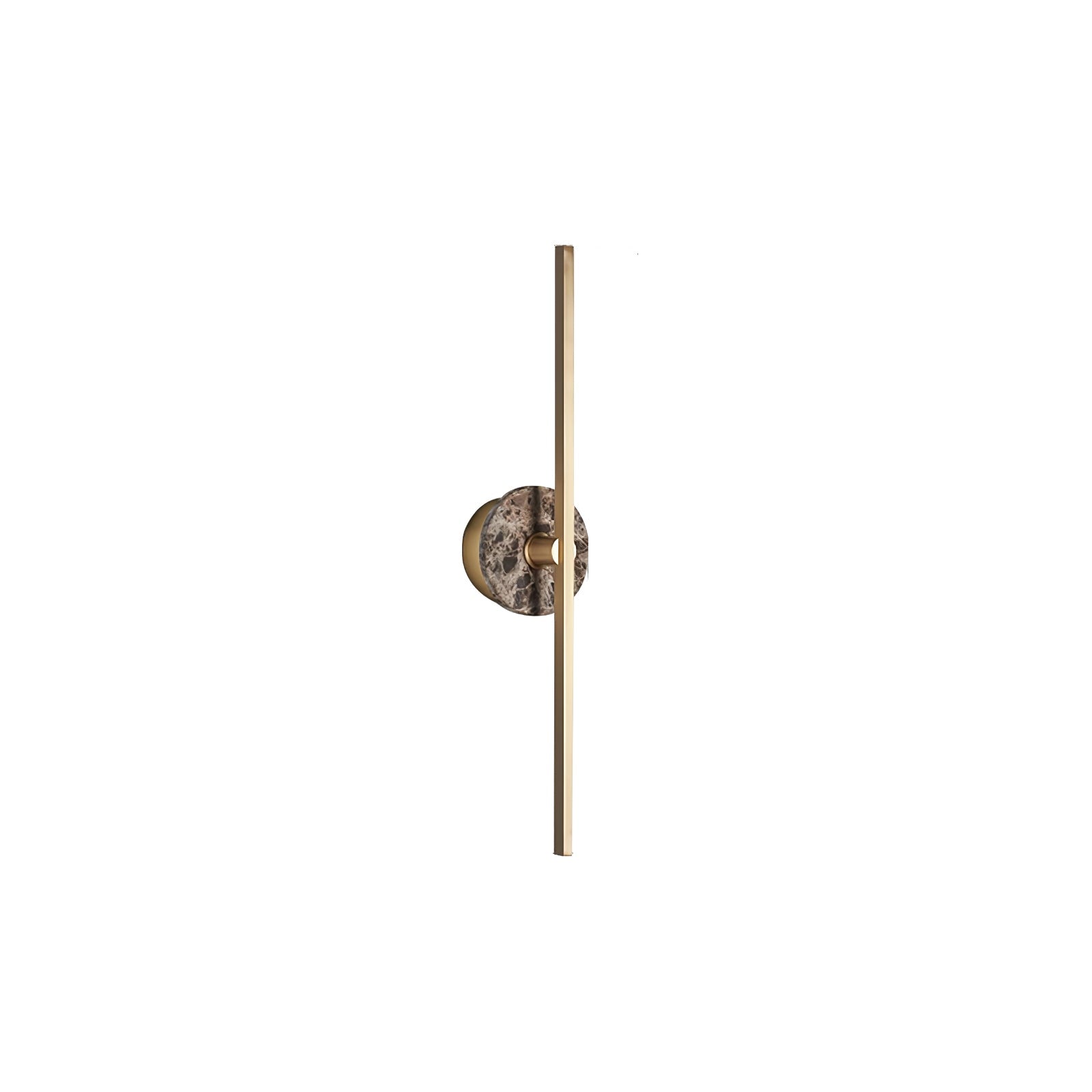 Applique murale moderne Brady en pierre, Albâtre Marron marbre et doré
