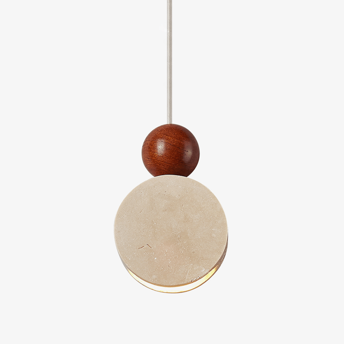 Suspension moderne Bronze en Travertin jaune