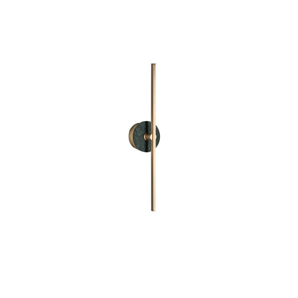 Applique murale moderne Brady en pierre, Albâtre Vert marbre et doré