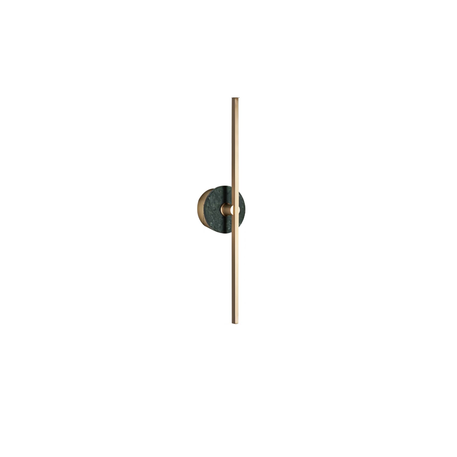 Applique murale moderne Brady en pierre, Albâtre Vert marbre et doré