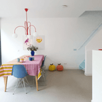 Lustre moderne Ejnar en Métal, Verre bordeaux